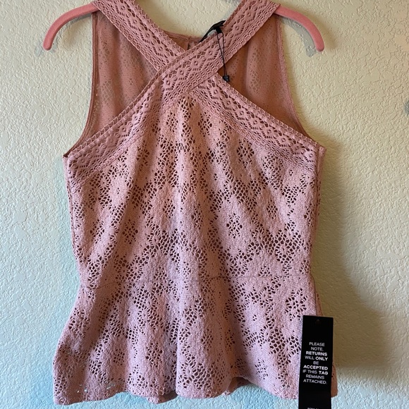 BCBGMaxAzria Tops - BCBG MAXAZRIA peplum pink blouse